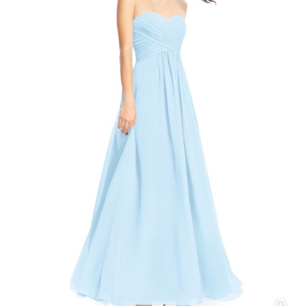 Azazie Yazmin Dress Sky Blue Size 6 No Alterations